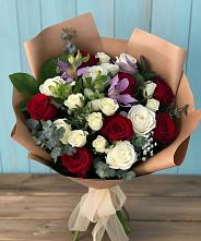 Букет цветов из:  Розы и Альстромерии #REPLACE_PRED# Нижнетроицкий