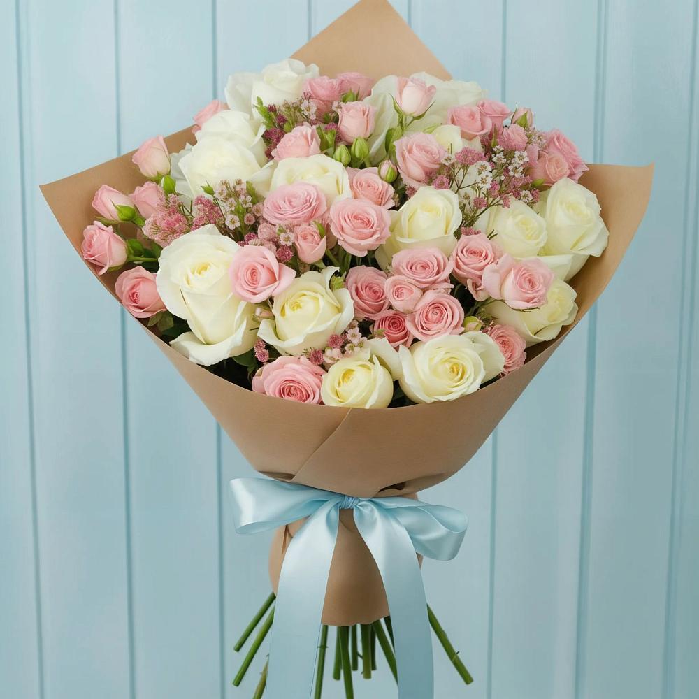 Букет цветов из: Розы в Нижнетроицкий