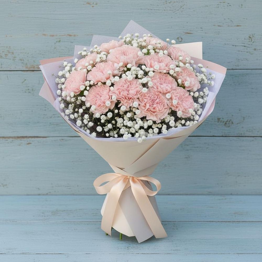 Букет цветов из: Гвоздики в Нижнетроицкий