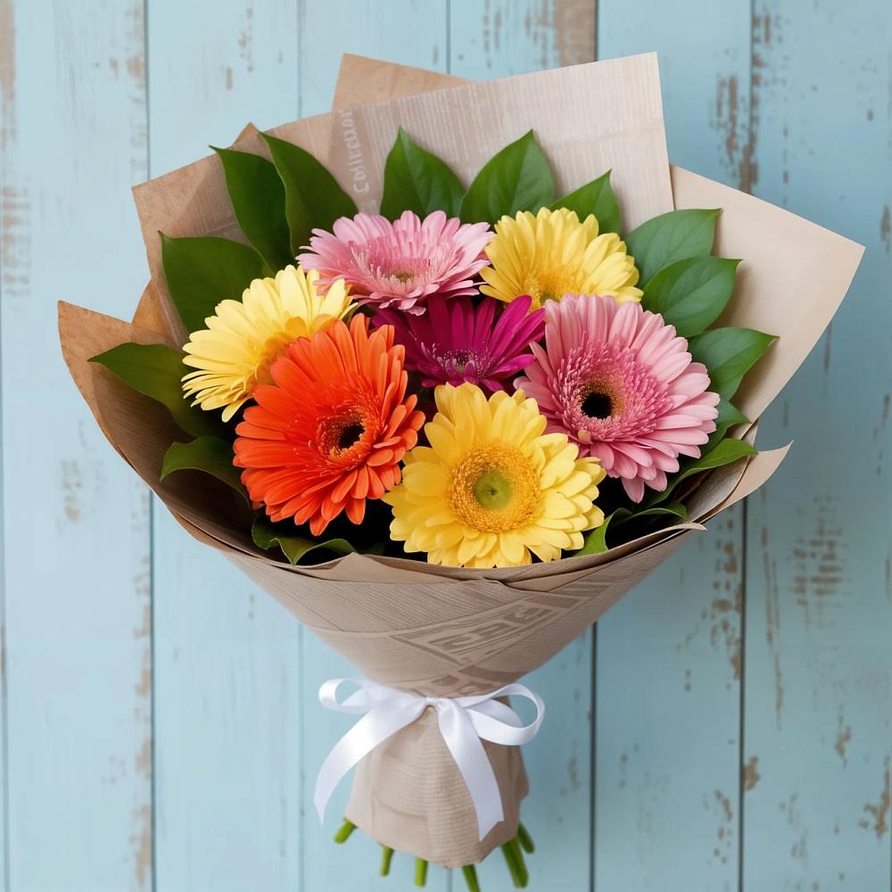Букет цветов из: Герберы в Нижнетроицкий