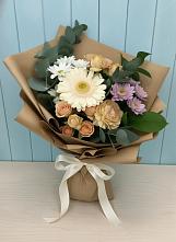 Букет цветов из:  Герберы и Хризантемы в Нижнетроицкий