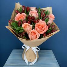 Букет цветов из:  Розы и Альстромерии #REPLACE_PRED# Нижнетроицкий