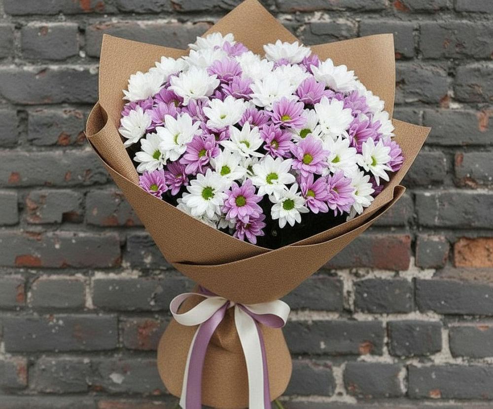 Букет цветов из: Хризантемы в Нижнетроицкий