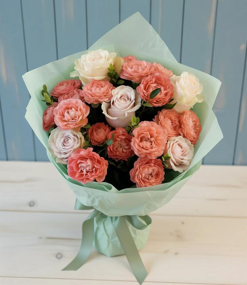 Букет цветов из: Розы в Нижнетроицкий