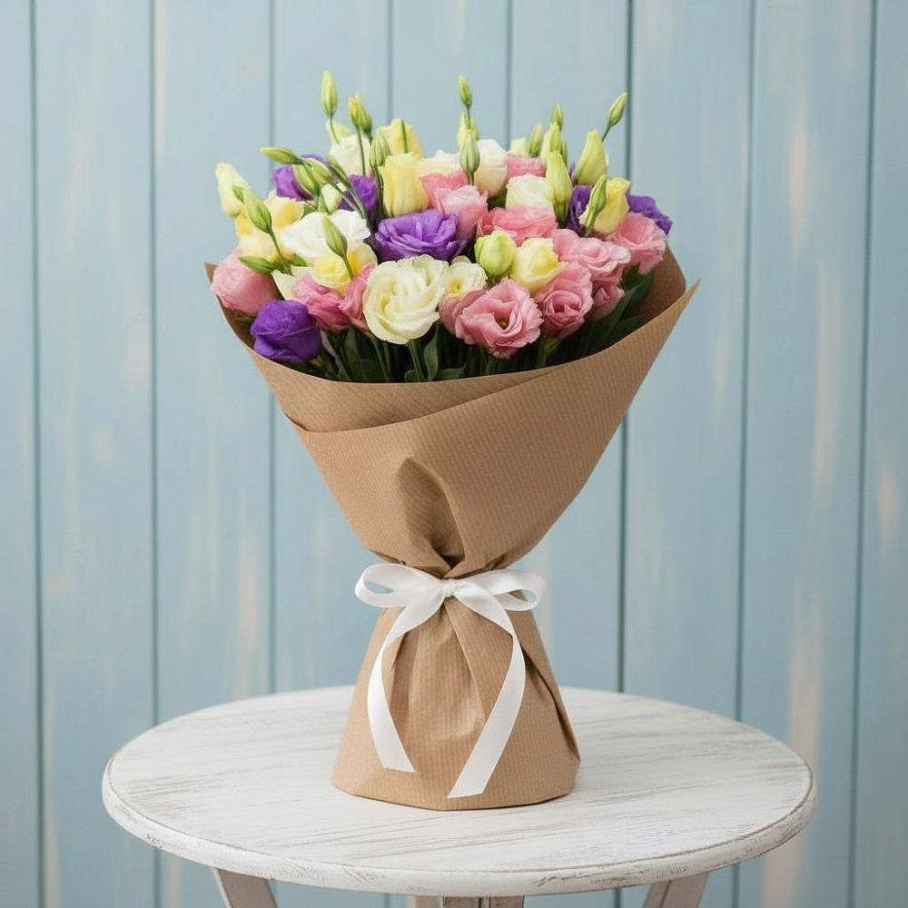 Букет цветов из: Лизиантусы в Нижнетроицкий