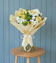 Букет цветов из:  Хризантемы и Розы #REPLACE_PRED# Нижнетроицкий