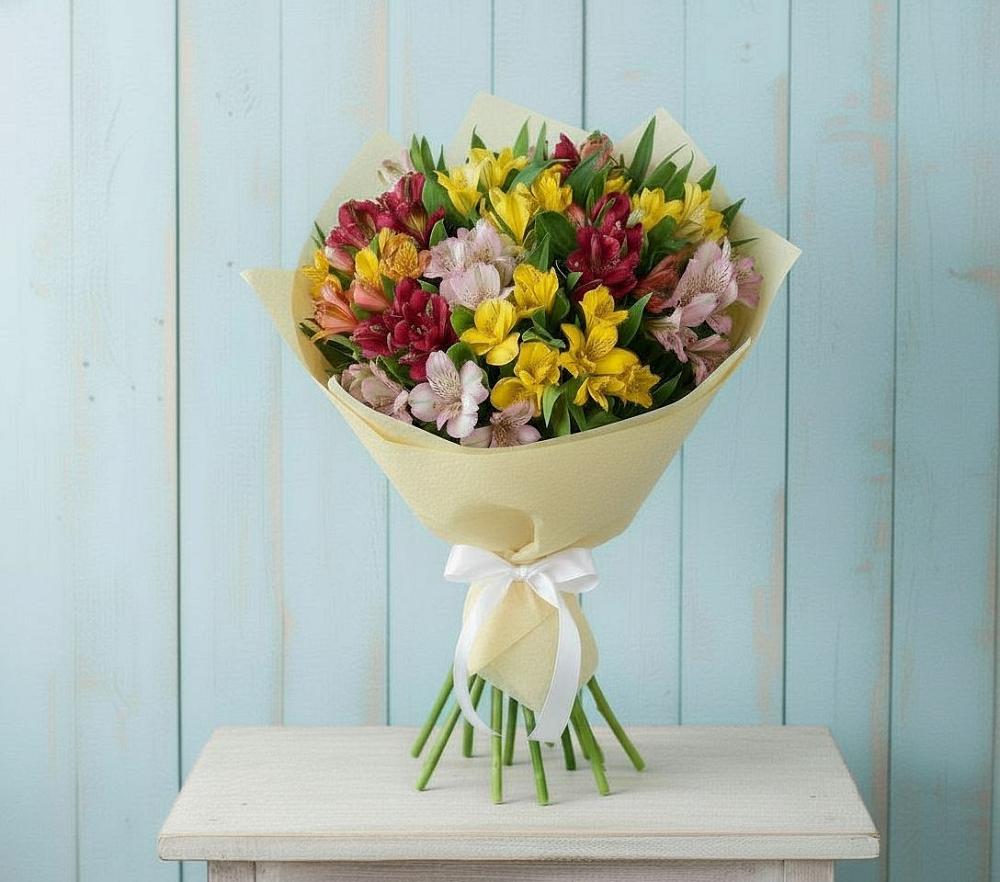 Букет цветов из: Альстромерии в Нижнетроицкий