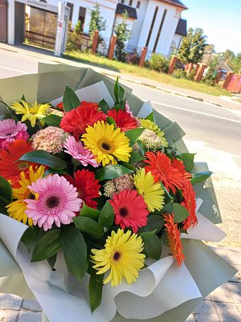 Букет цветов из: Герберы в Нижнетроицкий