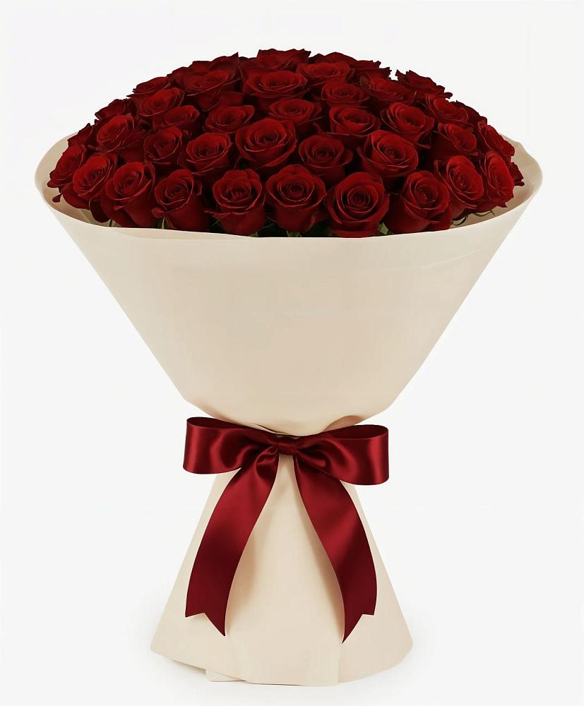 Букет 101 Бордовая роза Блэк Бакарра в Нижнетроицкий